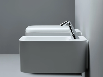 CAMEO - Wall-hung ceramic bidet with overflow by Valdama - view 2