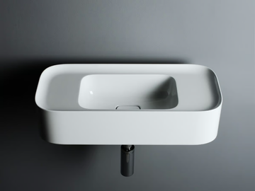 CAMEO - Countertop and wall-hung ceramic washbasin without overflow by Valdama - view 3