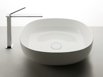 POD - Countertop single ceramic washbasin by Valdama - view 2