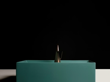 CUT - Countertop ceramic washbasin with hidden overflow by Valdama - view 3