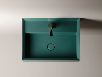 CUT - Countertop ceramic washbasin with hidden overflow by Valdama - view 2