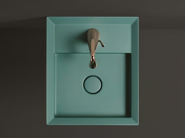 CUT - Countertop ceramic washbasin with hidden overflow by Valdama - view 2