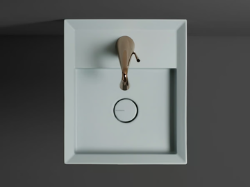 CUT - Countertop ceramic washbasin with hidden overflow by Valdama - view 3