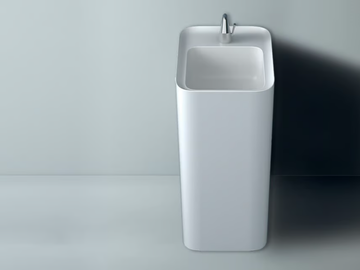 CAMEO - Freestanding ceramic washbasin with face wall/floor drainage by Valdama - view 2