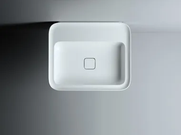 CAMEO - Countertop and wall-hung ceramic washbasin with overflow by Valdama - view 2
