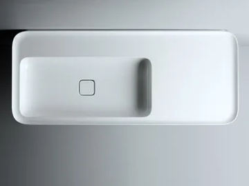 CAMEO - Countertop and wall-hung ceramic washbasin with overflow by Valdama - view 2