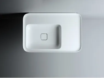 CAMEO - Countertop and wall-hung ceramic washbasin with overflow by Valdama - view 2