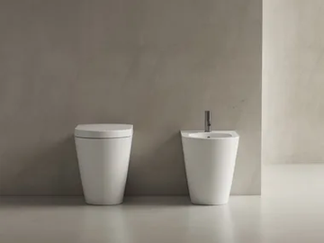 IL - Rimless Floor mounted ceramic toilet by Valdama - view 2