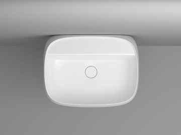 SEED - Rectangular single ceramic washbasin by Valdama - view 3