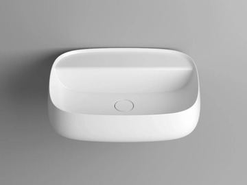 SEED - Rectangular single ceramic washbasin by Valdama - view 2