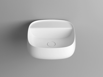 SEED - Square single ceramic washbasin by Valdama - view 2