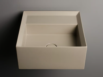 CUT - Square single ceramic washbasin by Valdama - view 2