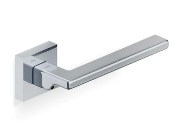 H1044 OBERON Q - Metal door handle on rose by Valli - view 2