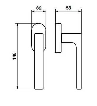 H1049 T DIVARA - Brass window handle on rose by Valli - view 3