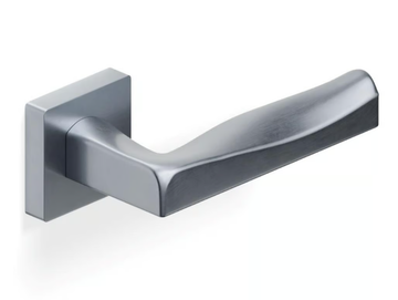 H376 GV - Brass door handle on rose by Valli - view 3