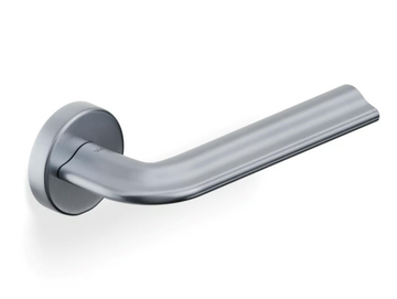 H381 KAN - Brass door handle on rose by Valli - view 2