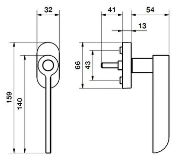 H382 CCD - Brass window handle on rose by Valli - view 3