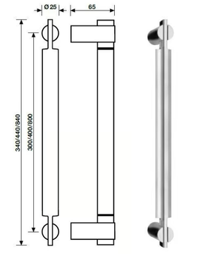 P5405 HIMALAYA - Stainless steel pull handle by Valli - view 3