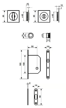 K1230 - Recessed metal door handle by Valli - view 3
