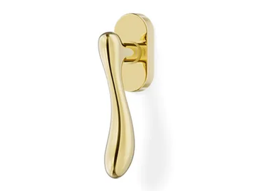 H1003 CROCO - Brass window handle on rose by Valli - view 2