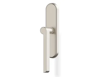 H1054 W.W. - Brass window handle on back plate by Valli - view 2