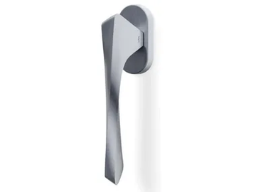 H384 CR - Brass window handle on rose by Valli - view 2