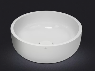 BOWL ROUND 30 - Countertop round resin washbasin by Vallvé - view 3