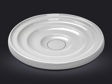 DROP - Countertop round resin washbasin by Vallvé - view 3