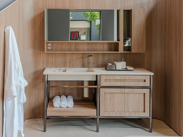 MINERAL - Wall-mounted bathroom mirror with cabinet by Vallvé - view 3