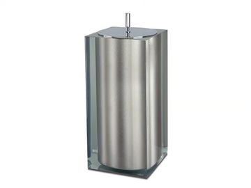 PLATINUM GLOSS SMALL - Resin bathroom waste bin by Vallvé - view 2