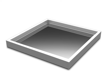 SQUARE LARGE MIRROR - Square resin tray by Vallvé - view 2