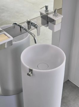 VEXO - Freestanding resin handrinse basin by Vallvé - view 3