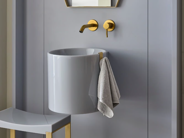 VEXO - Wall-mounted resin handrinse basin by Vallvé - view 2