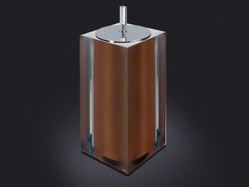 BRONZE GLOSS SMALL - Resin bathroom waste bin by Vallvé - view 3
