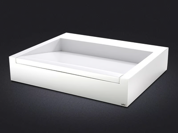 CINCO - Countertop rectangular resin washbasin by Vallvé - view 3