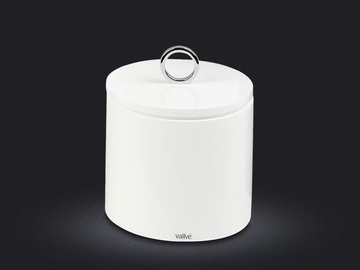 CYLINDRIC COUNTERTOP - Resin bathroom waste bin by Vallvé - view 3