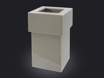 METRO LARGE - Resin bathroom waste bin by Vallvé - view 3