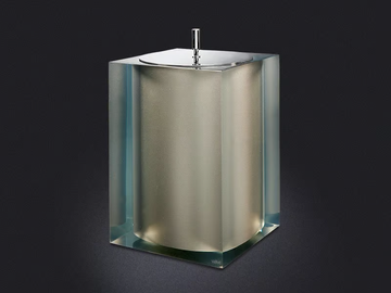 PLATINUM GLOSS - Resin bathroom waste bin by Vallvé - view 3
