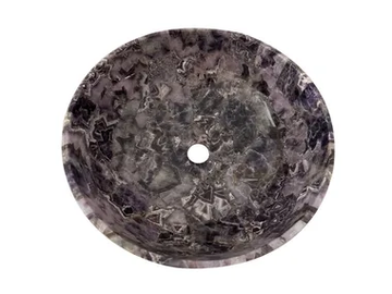 AMETISTA - Round countertop stone washbasin by Valmori - view 2