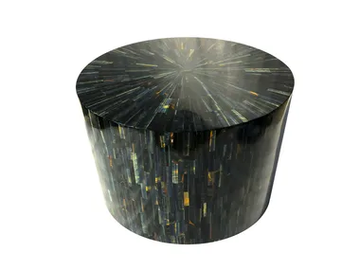 BLUE TIGER EYE - Round stone coffee table by Valmori - view 2