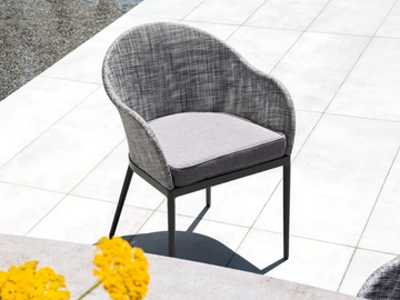 CLEVER - Upholstered garden chair by Varaschin - view 2