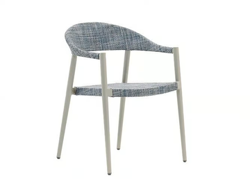 CLEVER - Upholstered garden armchair with armrests by Varaschin - view 2