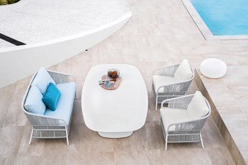 CRICKET - Synthetic fibre garden armchair with armrests by Varaschin - view 3