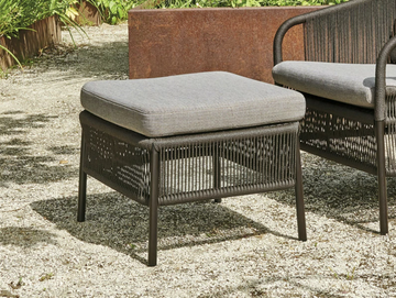 CRICKET - Rectangular synthetic fibre garden pouf by Varaschin - view 2