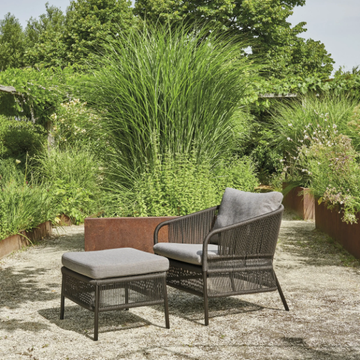 CRICKET - Rectangular synthetic fibre garden pouf by Varaschin - view 3