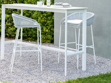 CRICKET - Powder coated aluminium stool with back by Varaschin - view 2