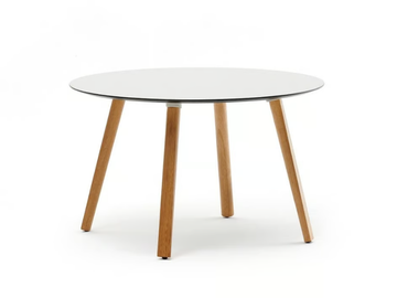 EMMA - Round iroko coffee table by Varaschin - view 2