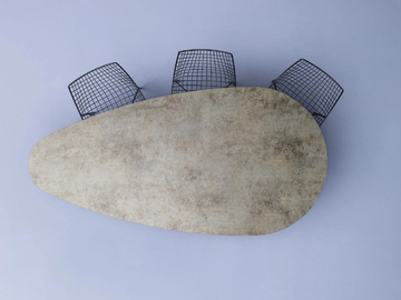 FLEXION - Oval steel garden table by Varaschin - view 3