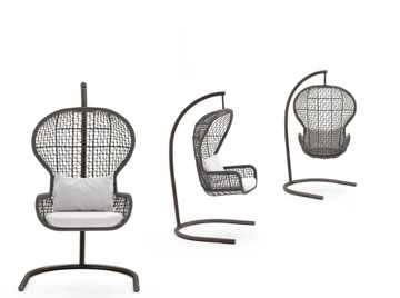NIDO EMMA - 1 Seater polypropylene and stainless steel garden swing seat by Varaschin - view 3