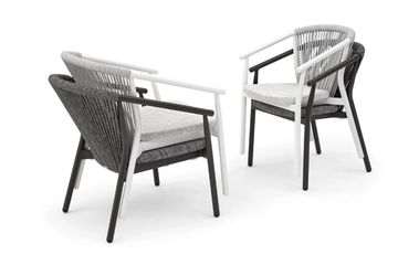 SMART - Powder coated aluminium garden chair with armrests by Varaschin - view 3